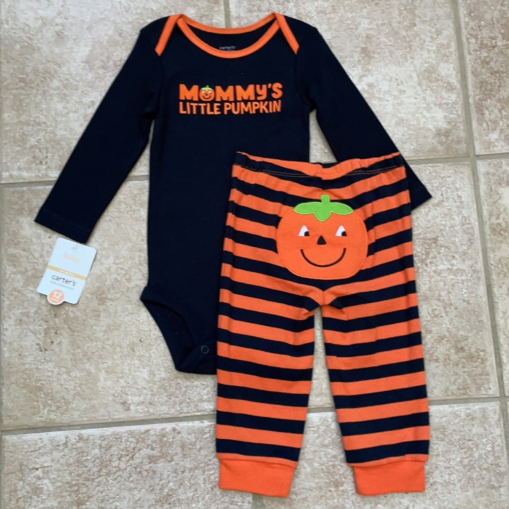 Carter's Mommy's Pumpkin Bodysuit and Pants Halloween Set